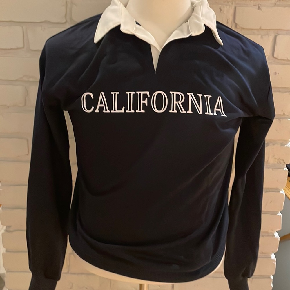 Blue collared sweater